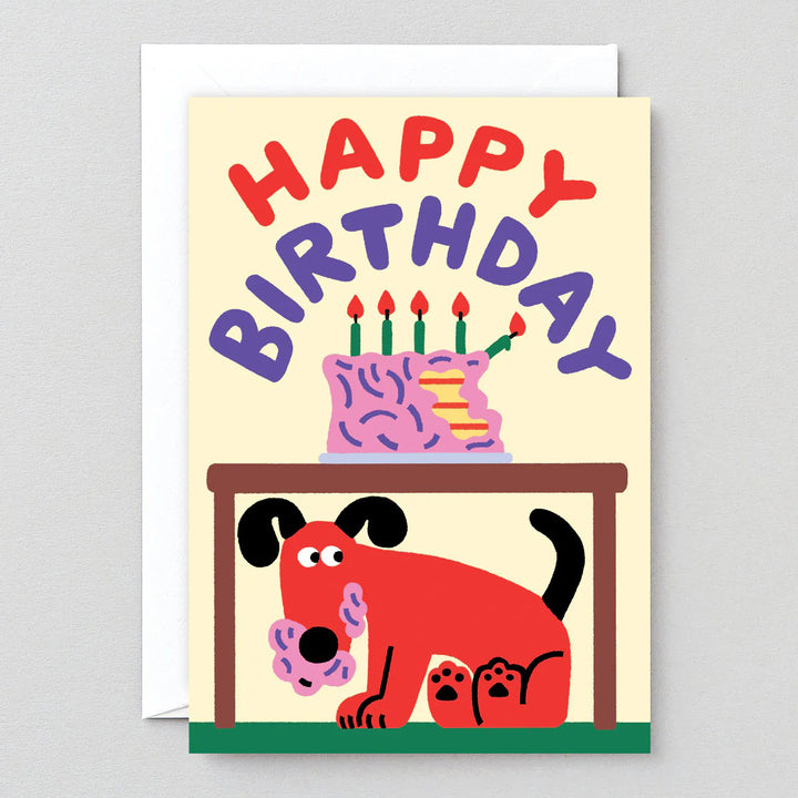 TARJETA FELICITACIÓN - Wrap Magazine, Happy Birthday Dog Ate The Cake