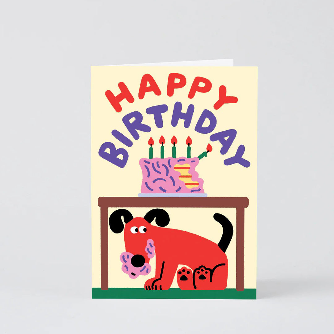 TARJETA FELICITACIÓN - Wrap Magazine, Happy Birthday Dog Ate The Cake