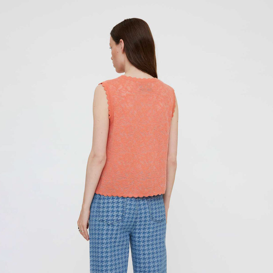 TOP - Wild Pony, Encaje coral