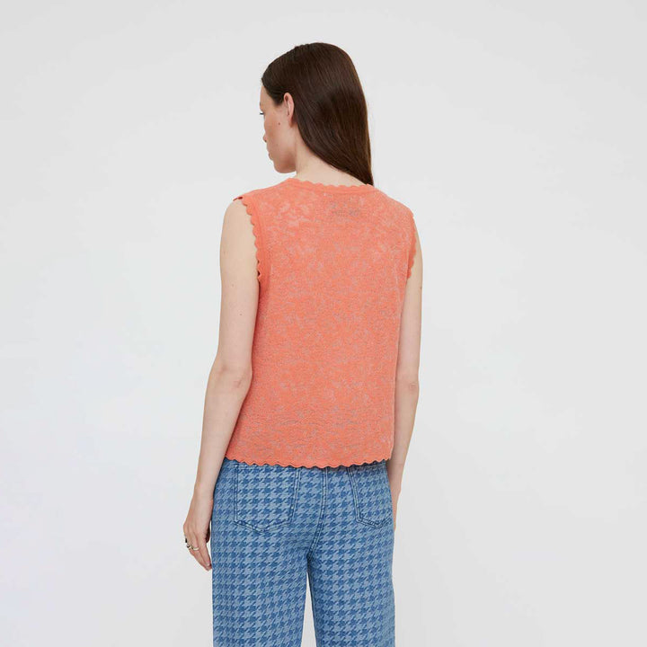 TOP - Wild Pony, Encaje coral