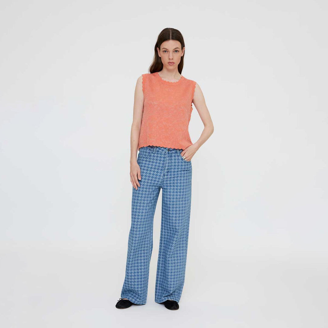 TOP - Wild Pony, Encaje coral