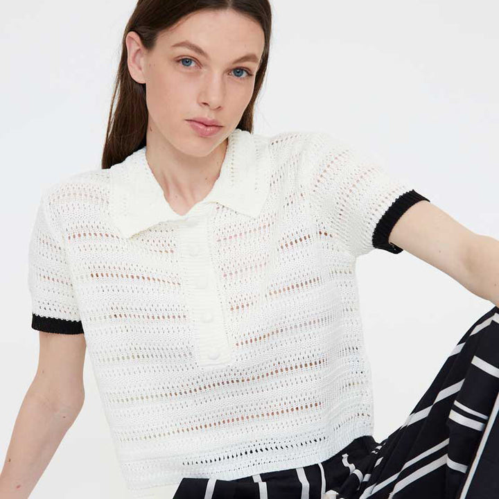 TOP - Wild Pony, Punto calado blanco