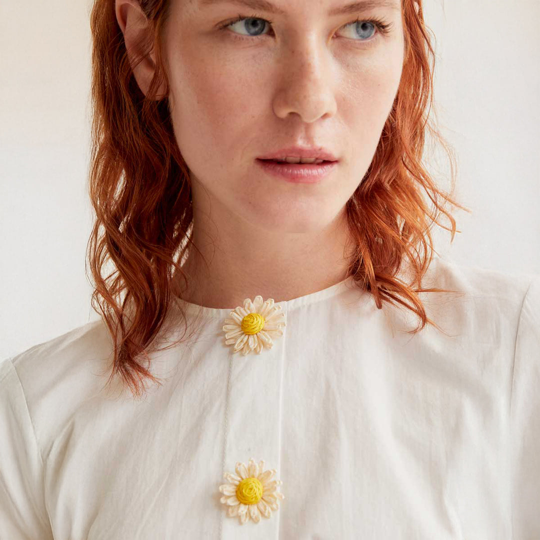 TOP - Compañía Fantástica, Algodón con botones florales