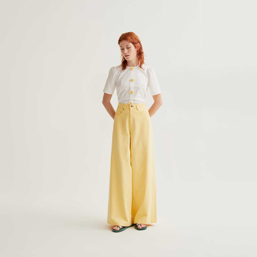 TOP - Compañía Fantástica, Algodón con botones florales