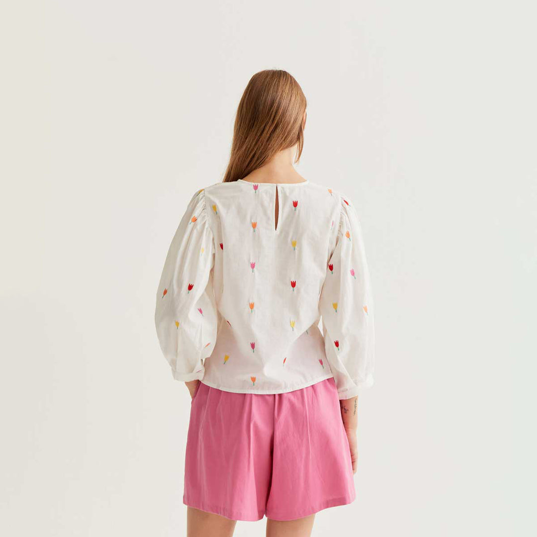 BLUSA - Compañía Fantástica, Estampado Multi Tulip