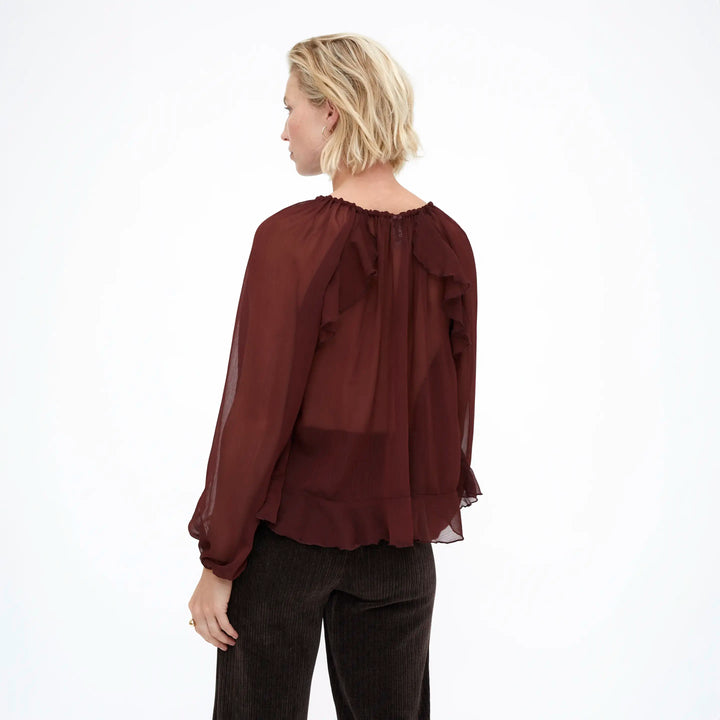 TOP - Wild Pony,  Chiffon color marrón