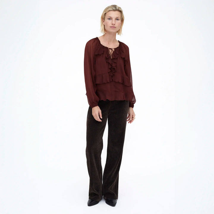 TOP - Wild Pony,  Chiffon color marrón