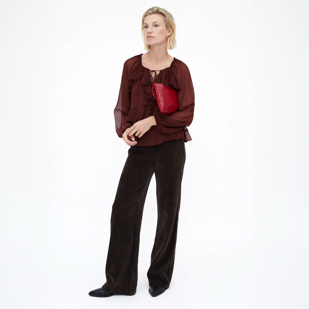 TOP - Wild Pony,  Chiffon color marrón