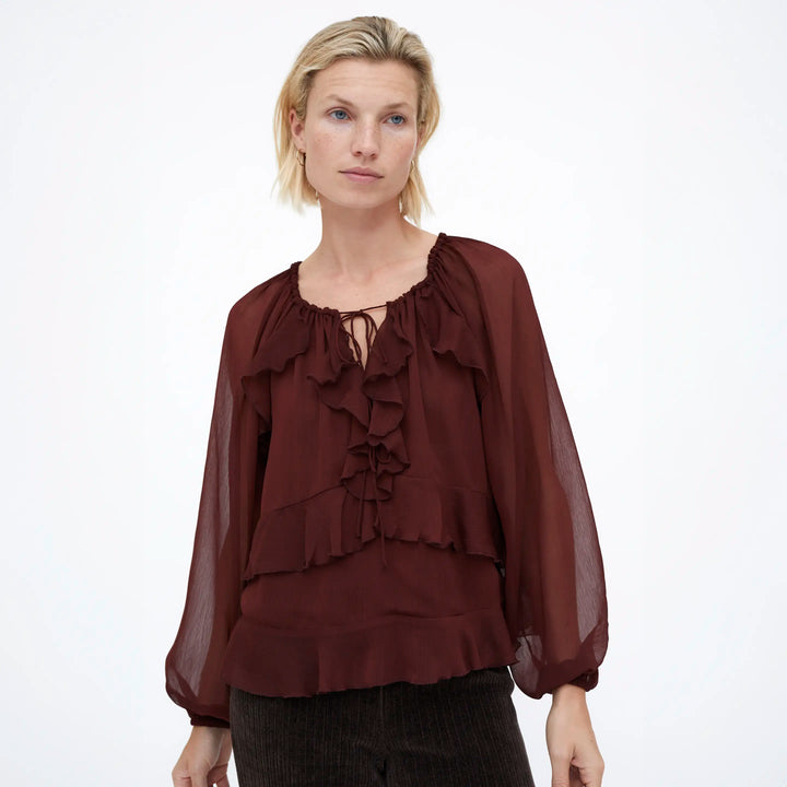 TOP - Wild Pony,  Chiffon color marrón