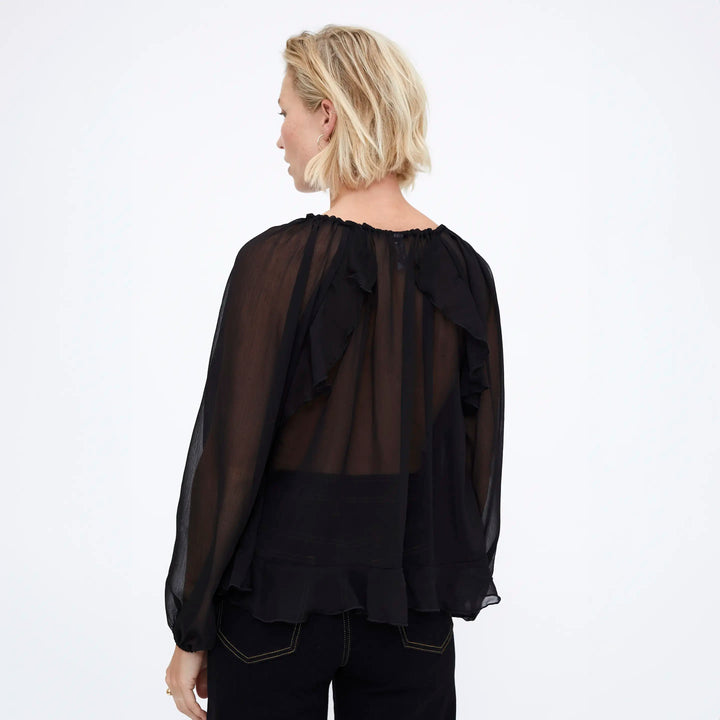 TOP - Wild Pony, Chiffon color negro.