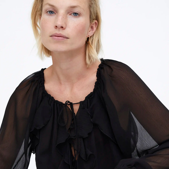 TOP - Wild Pony, Chiffon color negro.