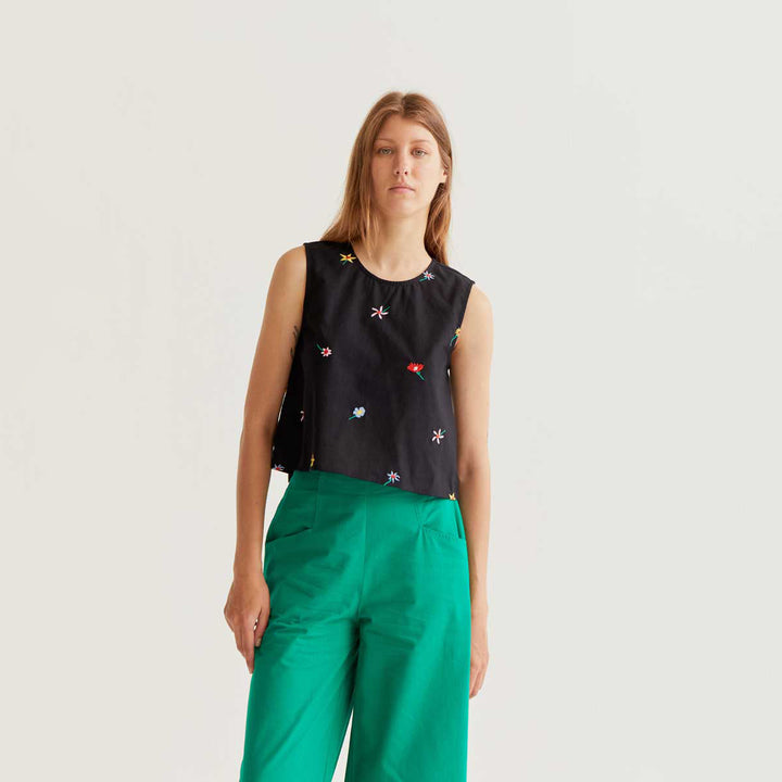 TOP - Compañía Fantástica, Estampado Black Gardener Flowers