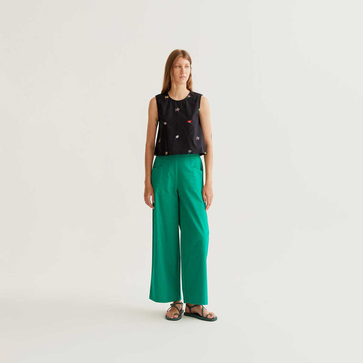 TOP - Compañía Fantástica, Estampado Black Gardener Flowers