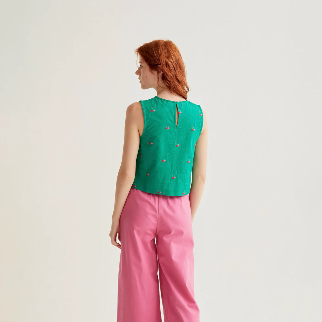 TOP - Compañía Fantástica, Estampado Green Cherries