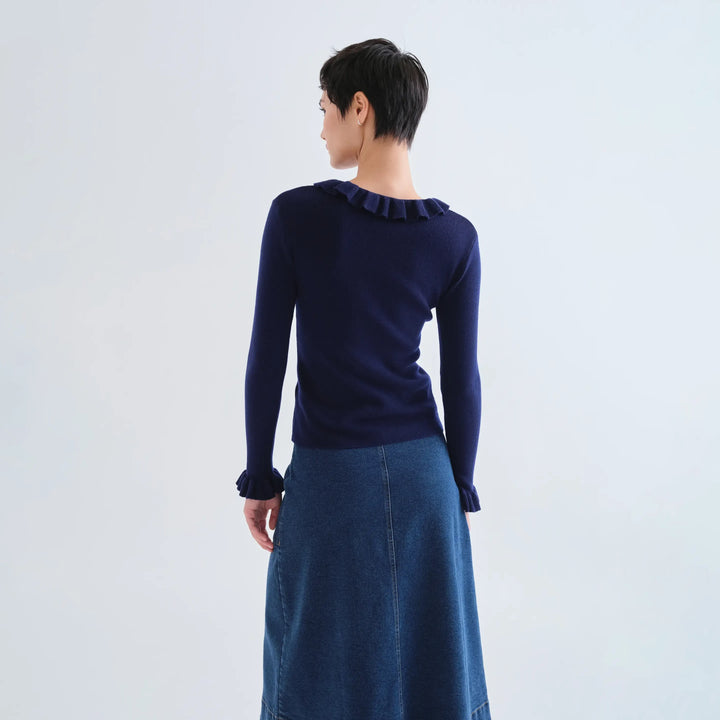 TOP - Compañía Fantástica, Maglia morbida gialla a fiori