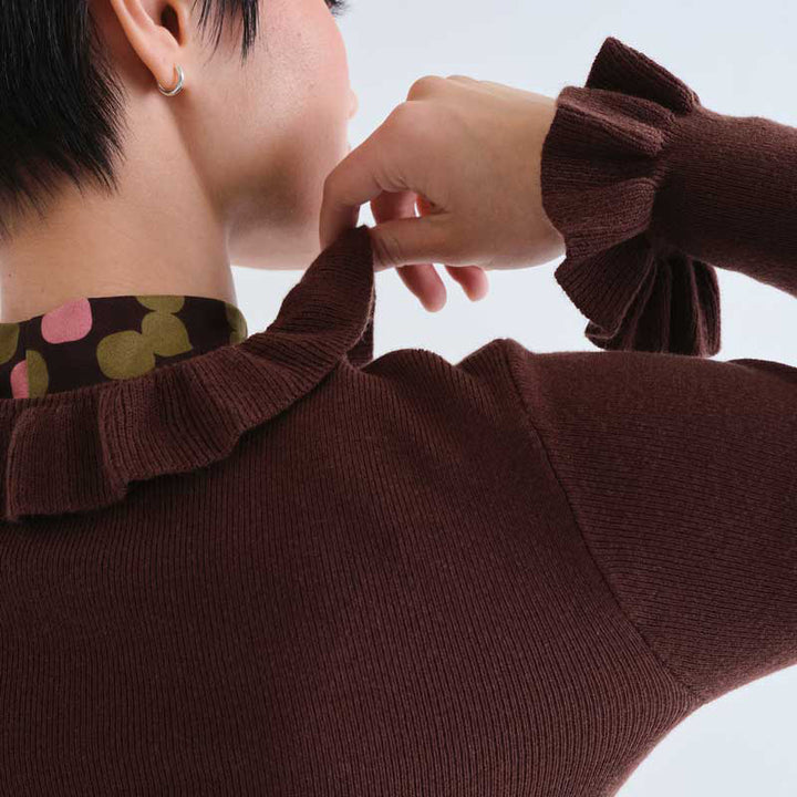 TOP - Compañía Fantástica, Maglia morbida gialla a fiori