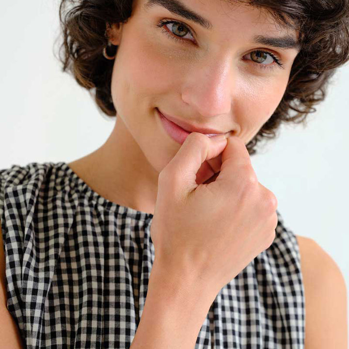 TOP - Compañía Fantástica, Cuadros vichy negro