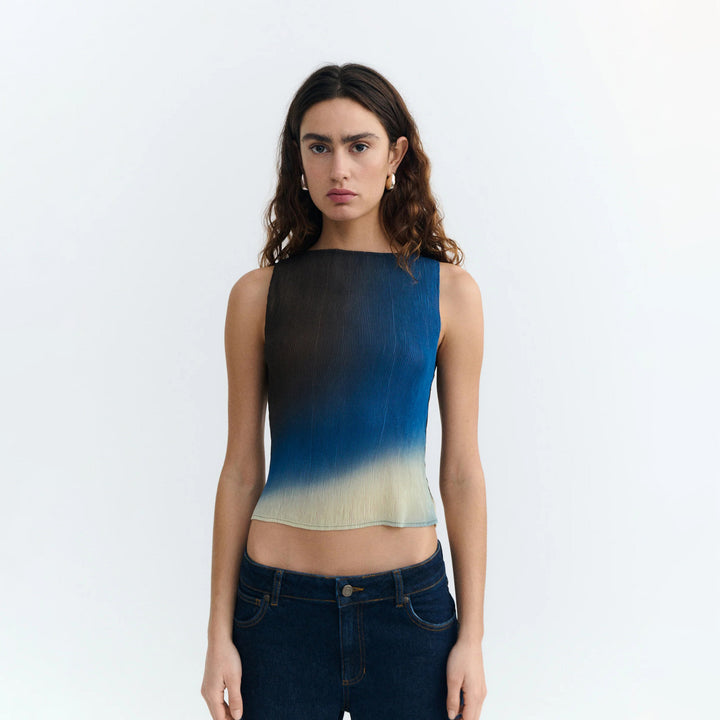 TOP - Thinking Mu, Plisado marrón glass Dora