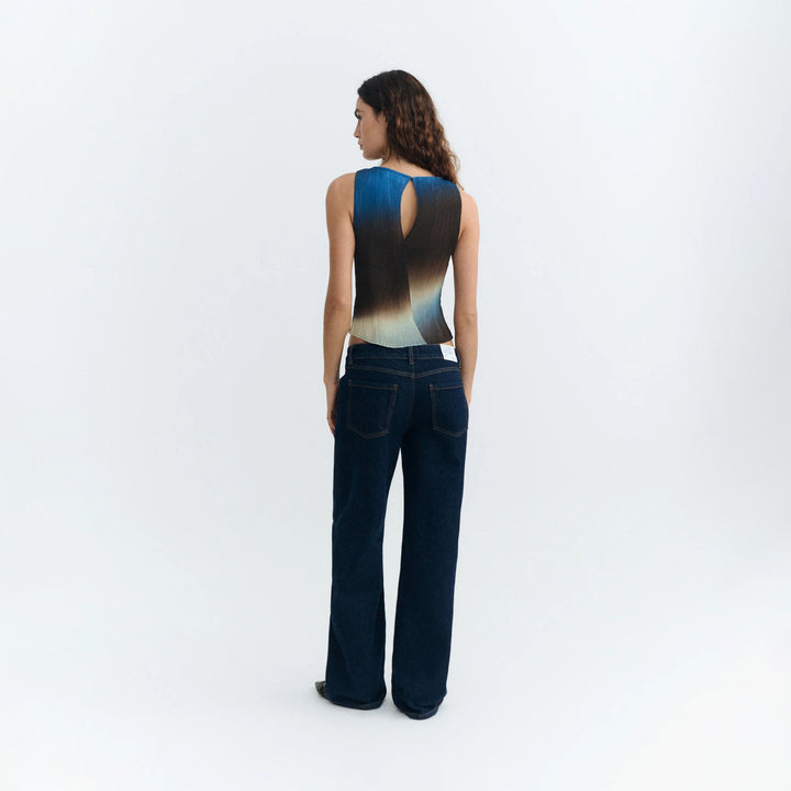 TOP - Thinking Mu, Plisado marrón glass Dora