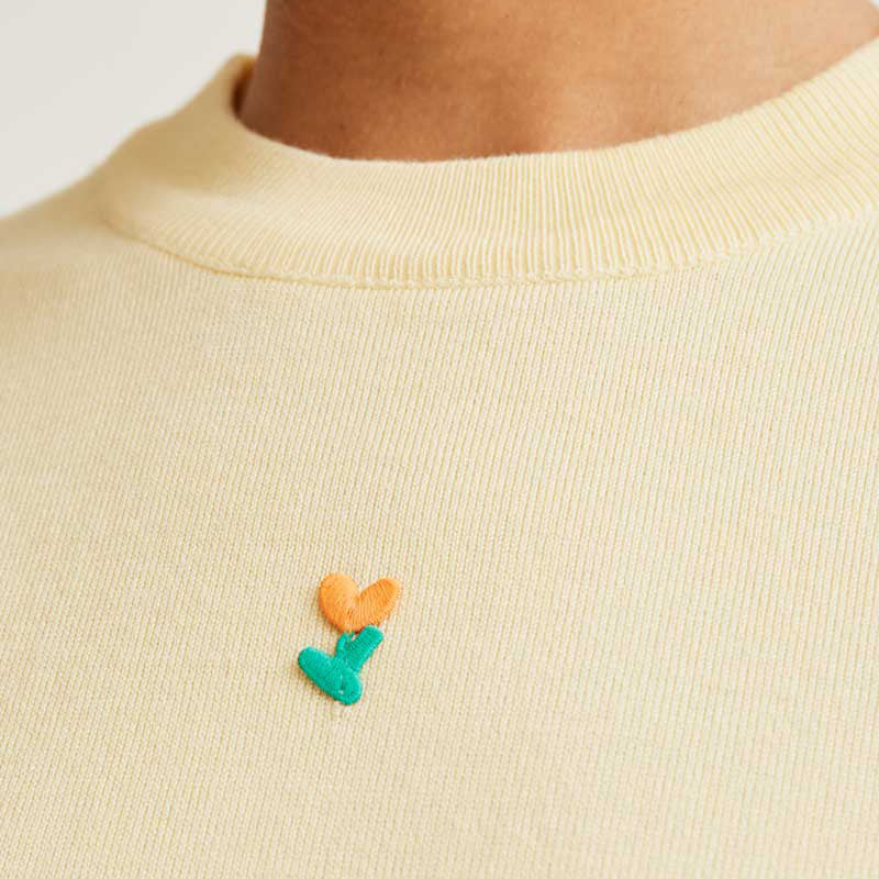 TOP - Compañía Fantástica, Punto suave amarillo con flores