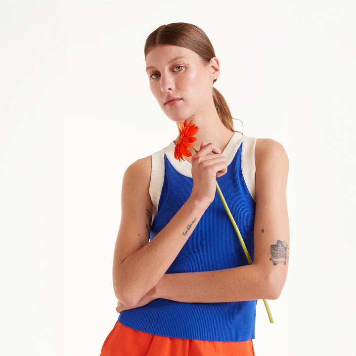 TOP - Compañía Fantástica, Tirantes bicolor azul