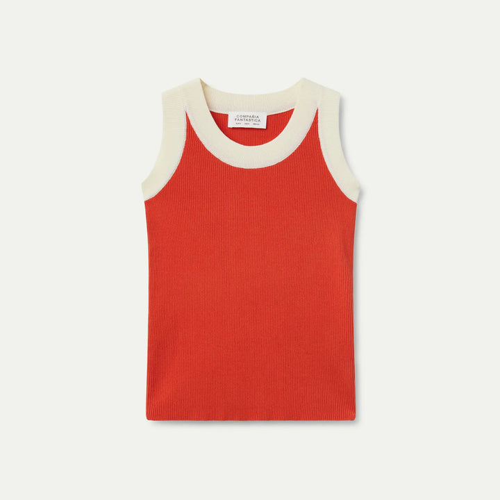 TOP - Compañía Fantástica, Tirantes bicolor naranja