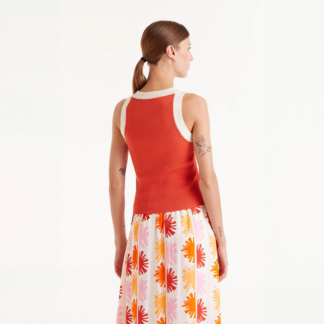 TOP - Compañía Fantástica, Tirantes bicolor naranja