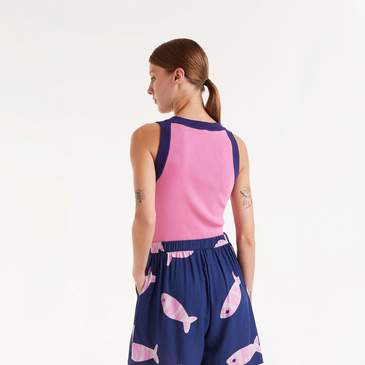 TOP - Compañía Fantástica, Tirantes bicolor rosa