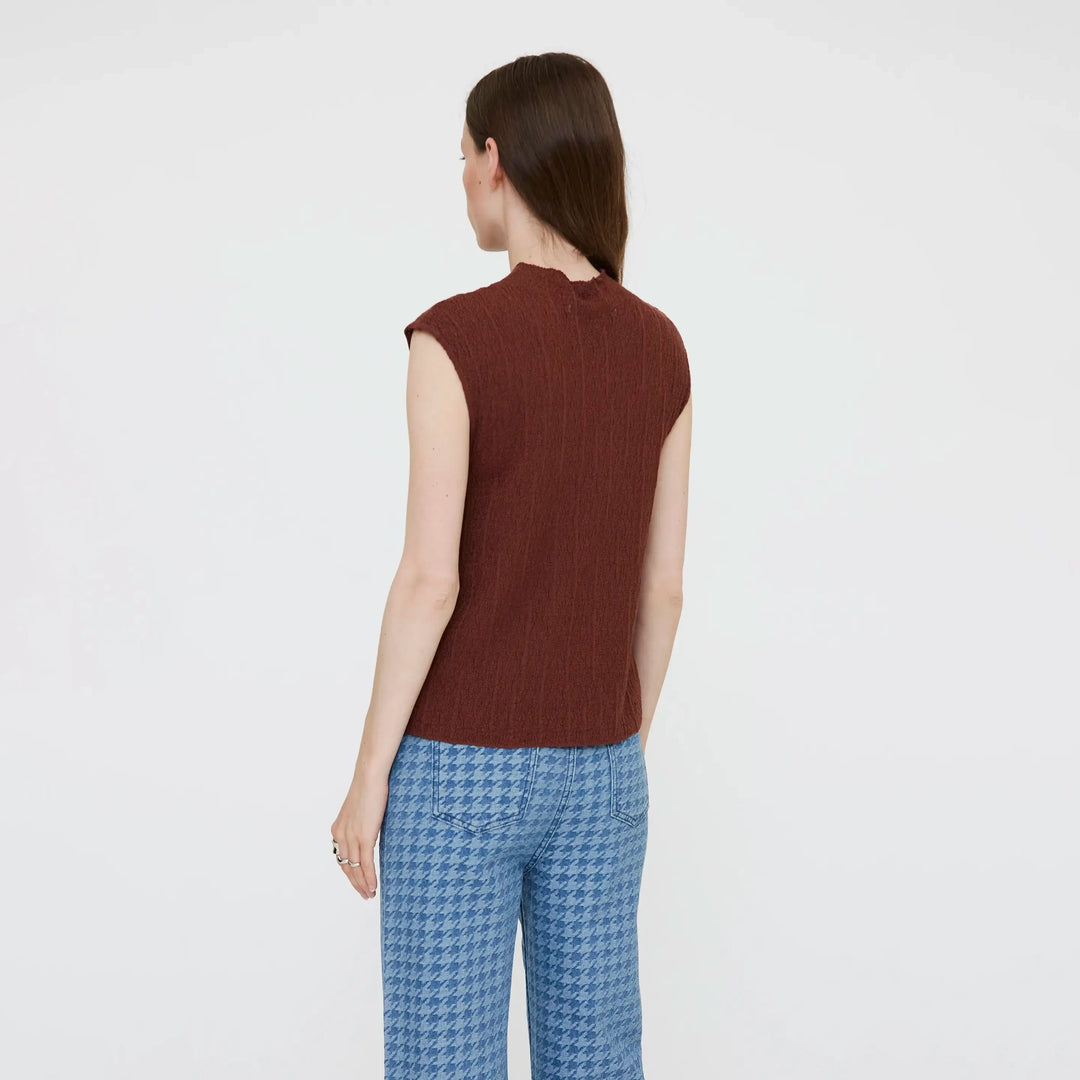 VAQUERO - Wild Pony, Estampado pata de gallo azul