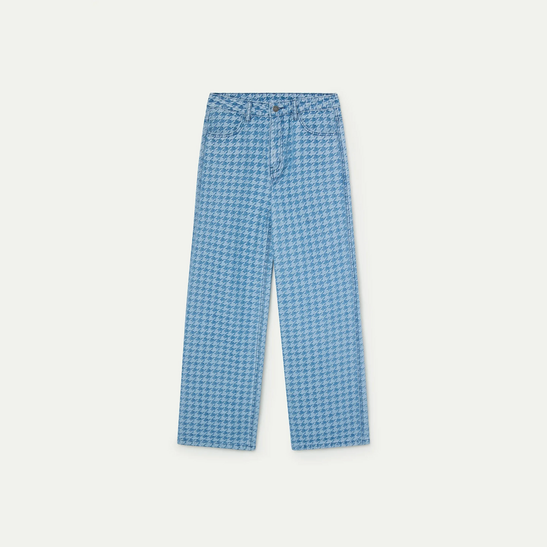 VAQUERO - Wild Pony, Estampado pata de gallo azul