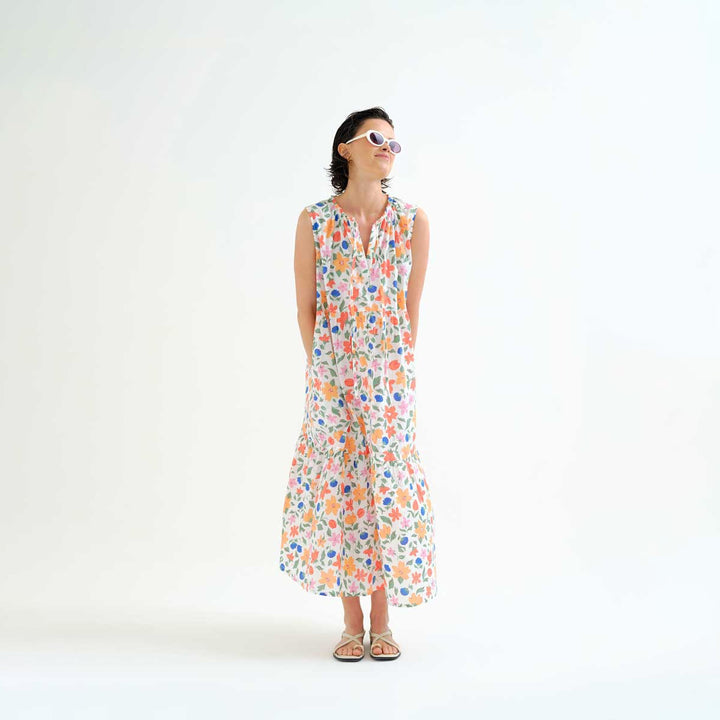 VESTIDO - Compañía Fantástica, Largo Playero con estampado Lily Big