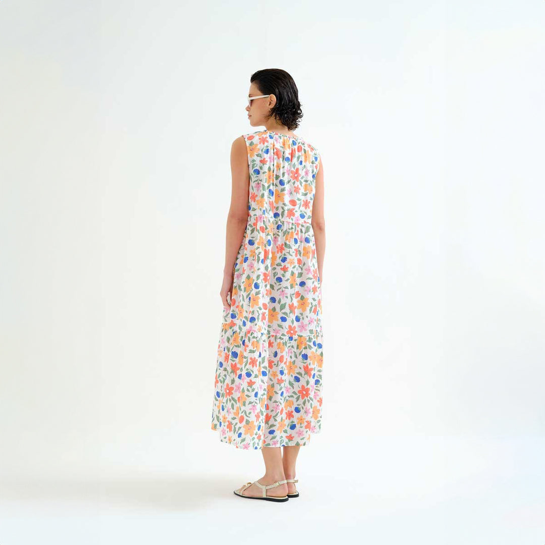 VESTIDO - Compañía Fantástica, Largo Playero con estampado Lily Big