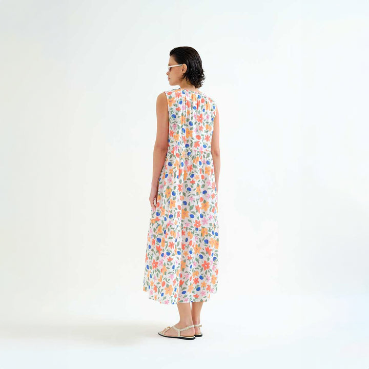 VESTIDO - Compañía Fantástica, Largo Playero con estampado Lily Big