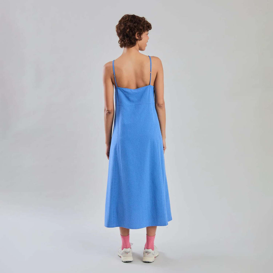 VESTIDO - Brava Fabrics, Recto de Tirantes Azul