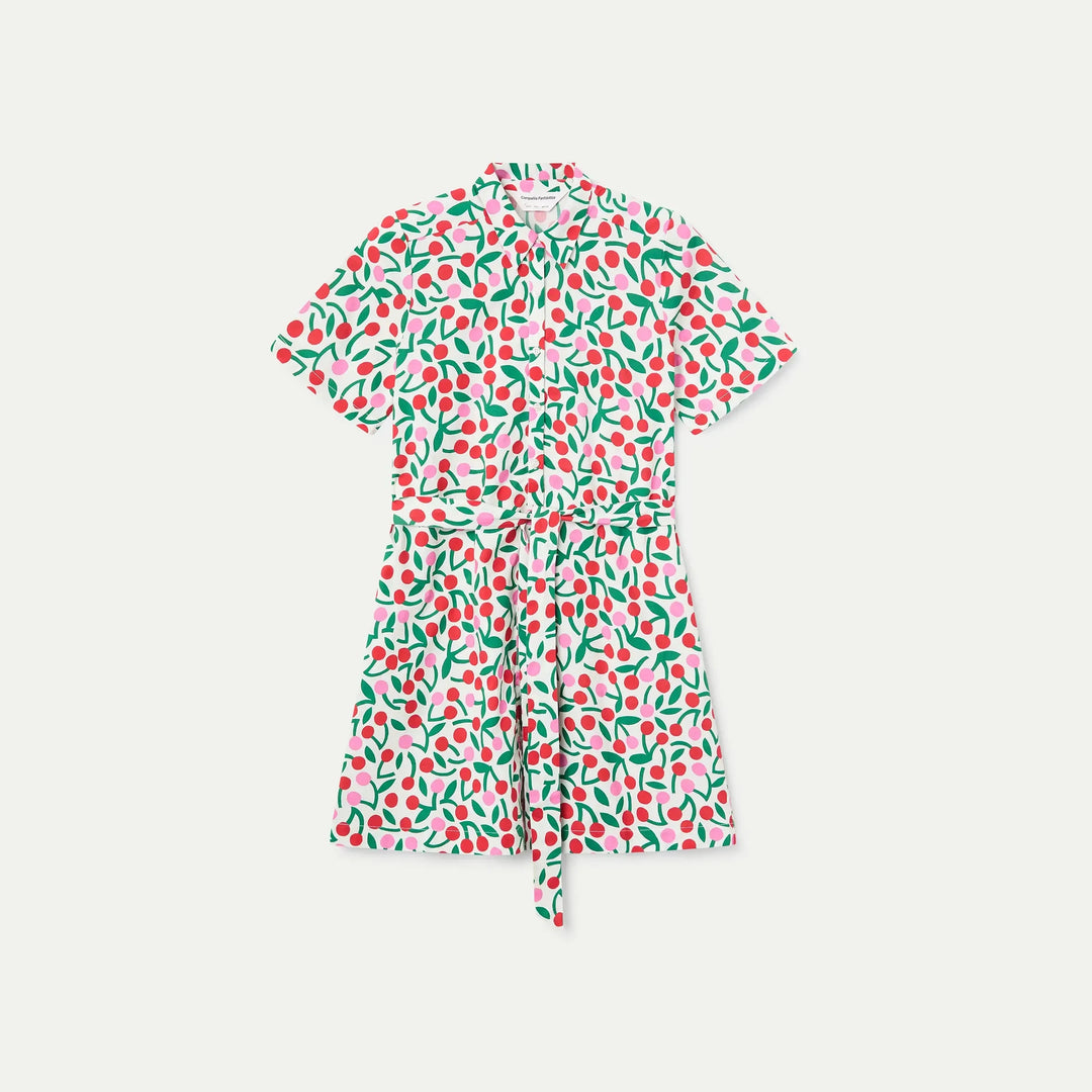 VESTIDO - Compañía Fantástica, Corto con estampado Guinda