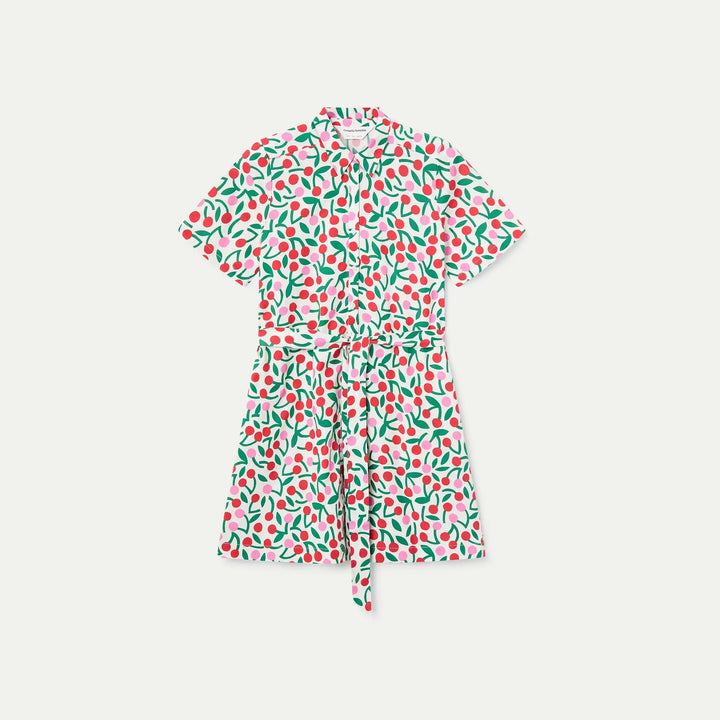 VESTIDO - Compañía Fantástica, Corto con estampado Guinda