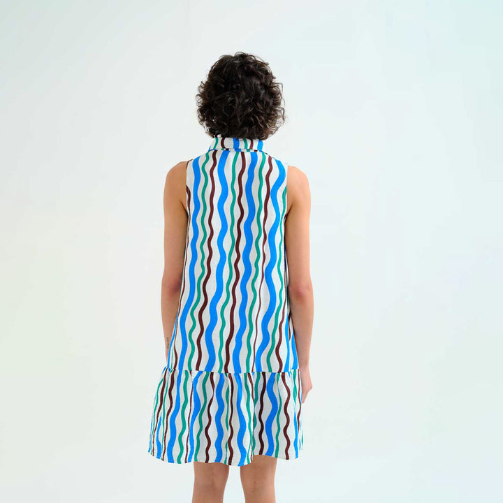 VESTIDO - Compañía Fantástica, Corto con estampado Sea & Mountain