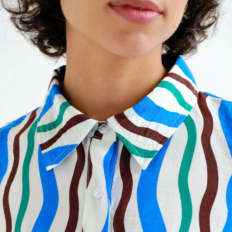 VESTIDO - Compañía Fantástica, Corto con estampado Sea & Mountain