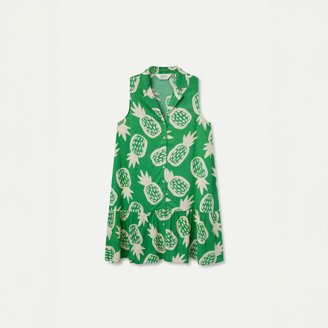 VESTIDO - Compañía Fantástica, Corto estampado Ananas