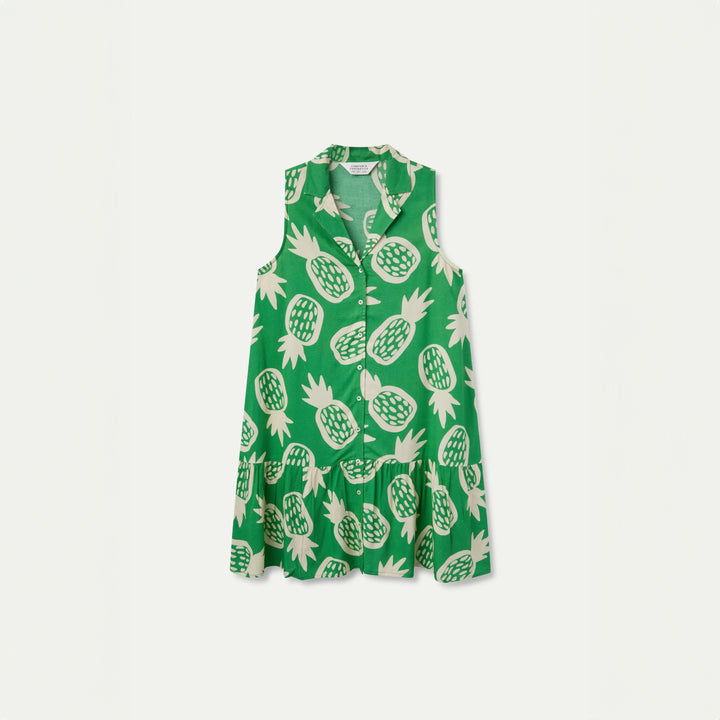 VESTIDO - Compañía Fantástica, Corto estampado Ananas