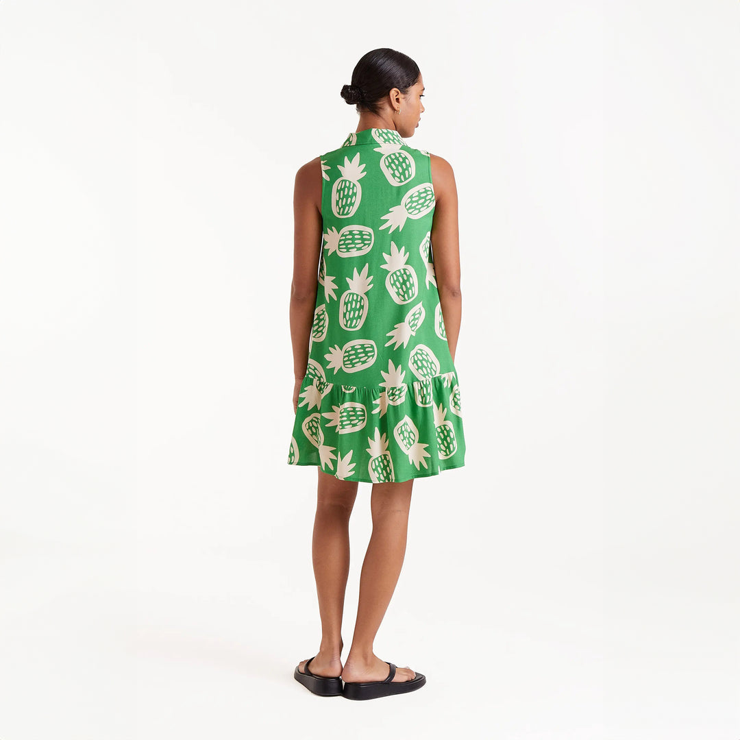 VESTIDO - Compañía Fantástica, Corto estampado Ananas