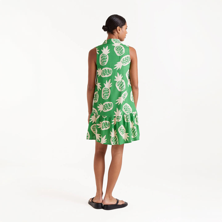 VESTIDO - Compañía Fantástica, Corto estampado Ananas