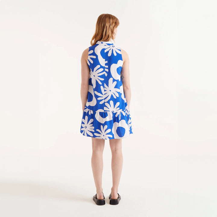 VESTIDO - Compañía Fantástica, Corto Floral Bluet Blue