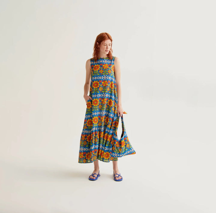 VESTIDO - Compañía Fantástica, largo con estampado Garden
