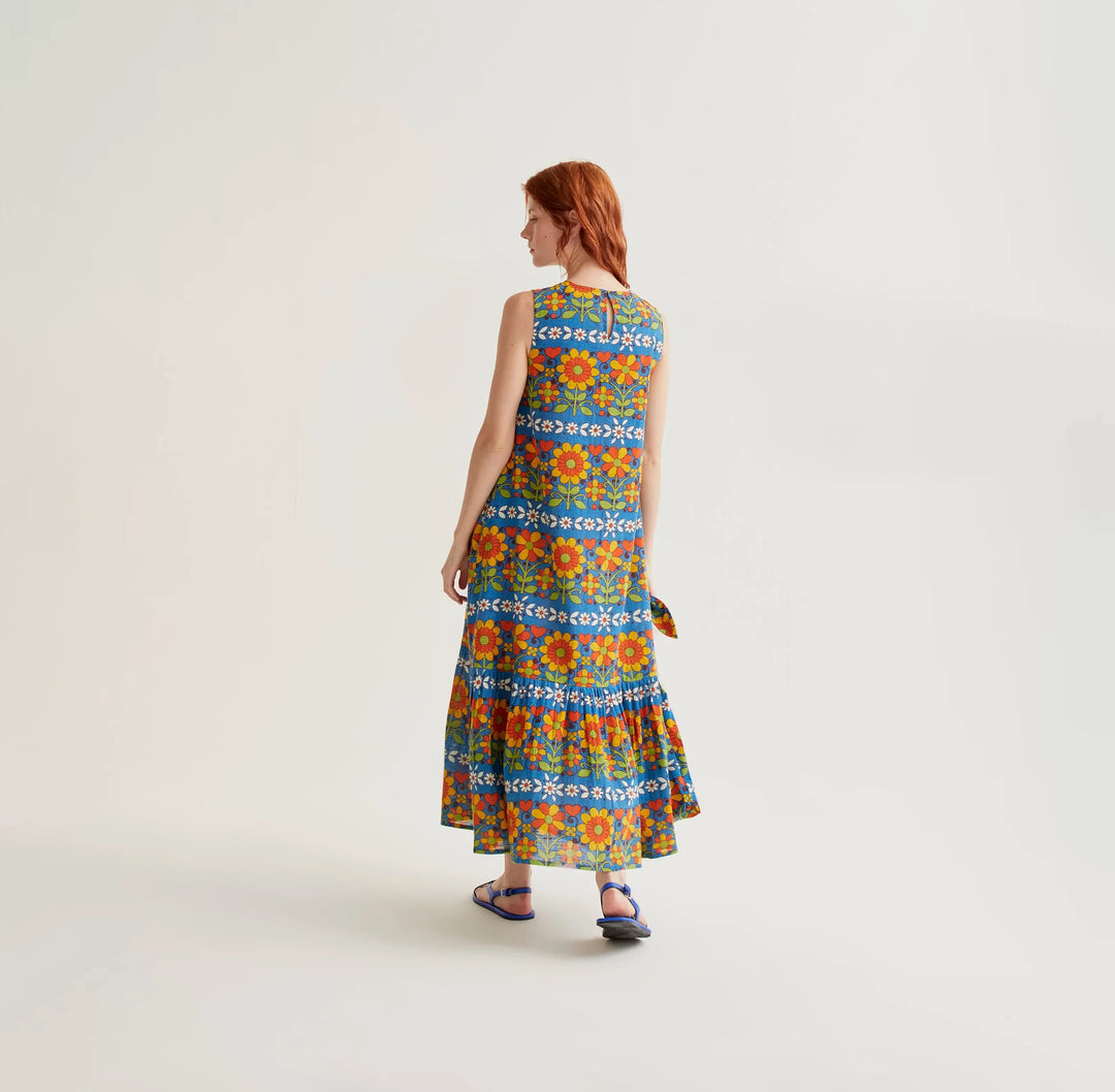 VESTIDO - Compañía Fantástica, largo con estampado Garden