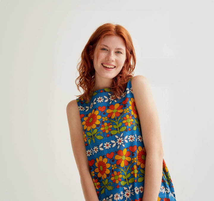 VESTIDO - Compañía Fantástica, largo con estampado Garden