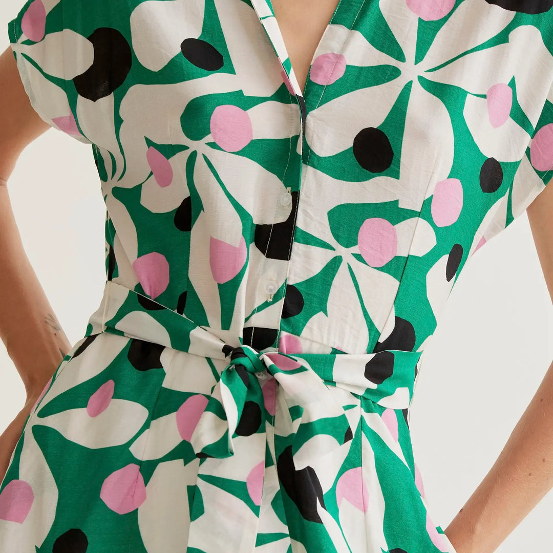 VESTIDO - Compañía Fantástica, Largo estampado Hosta