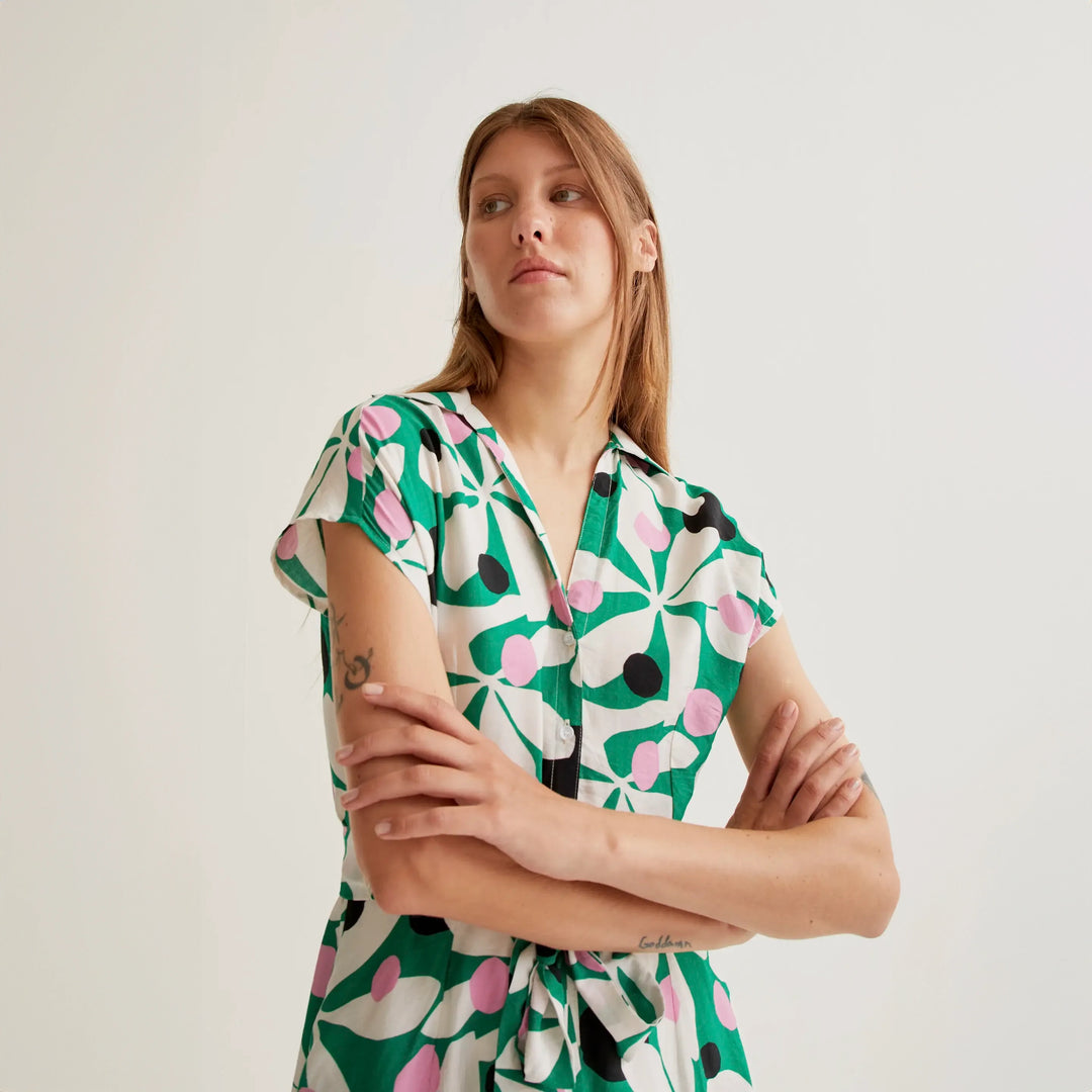 VESTIDO - Compañía Fantástica, Largo estampado Hosta