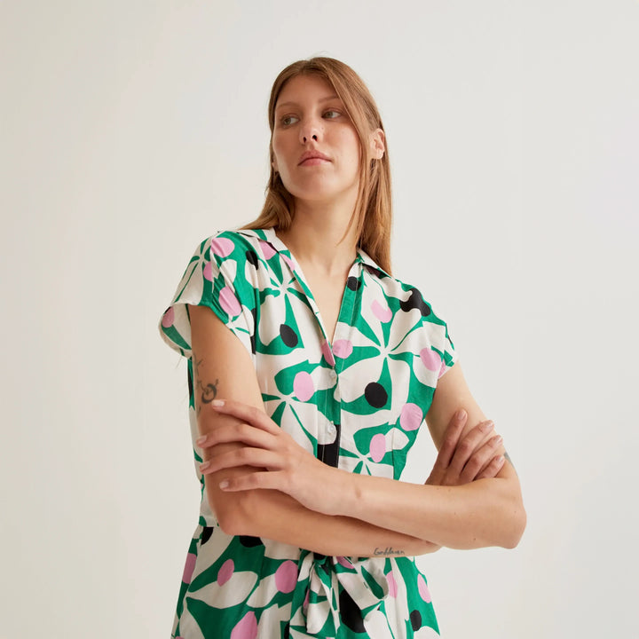 VESTIDO - Compañía Fantástica, Largo estampado Hosta