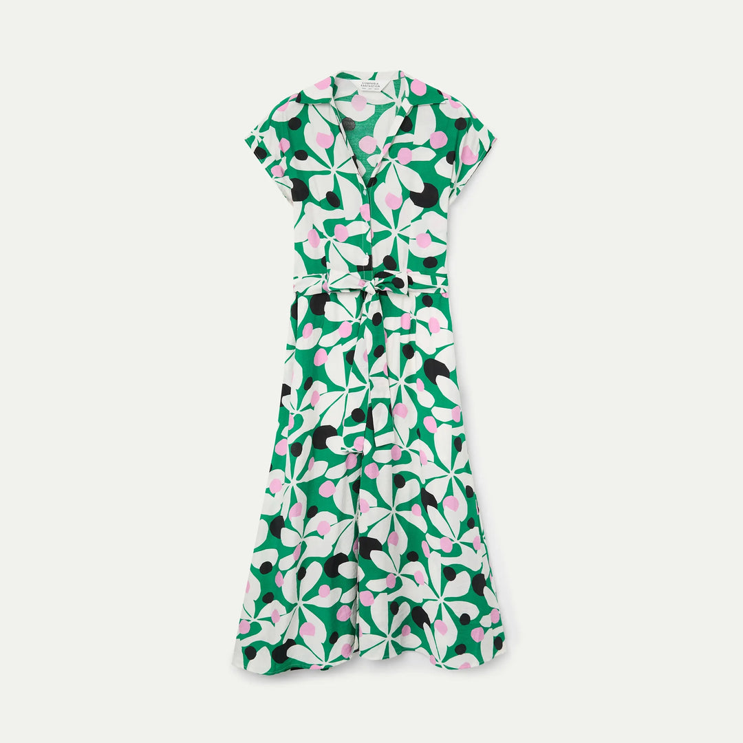 VESTIDO - Compañía Fantástica, Largo estampado Hosta